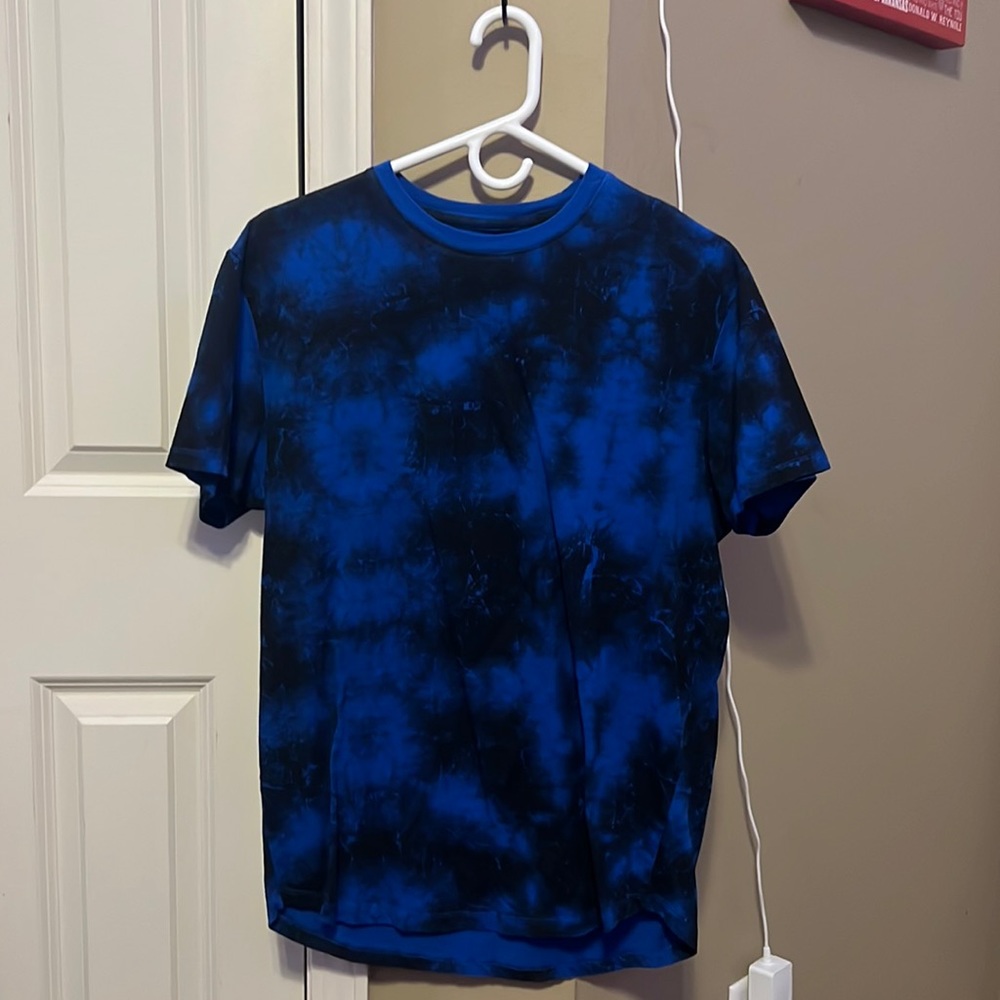 Blue Tie Dye Mens Medium T-Shirt